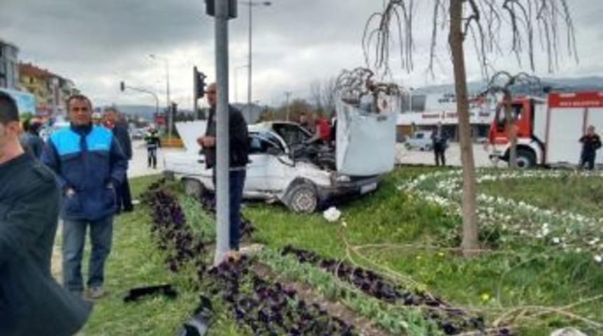 Bolu&rsquo;da Trafik Kazası; 1 Yaralı