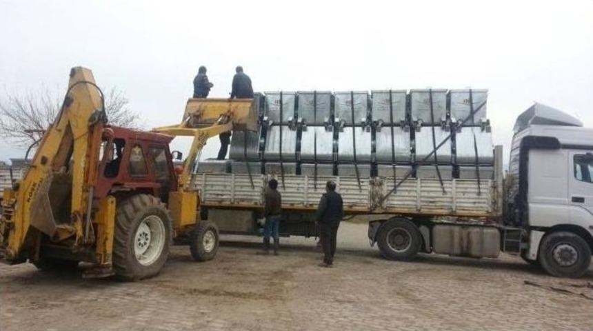 K&ouml;şk Belediyesine 168 Adet &Ccedil;&ouml;p Konteynırı Hibe Edildi