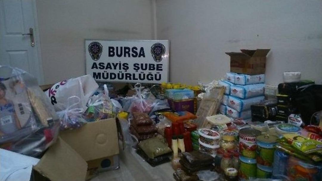 Bursa&rsquo;da 24 İş Yerinden &Ccedil;alınan 12 Bin Liralık Malzeme Sahiplerine İade Edildi
