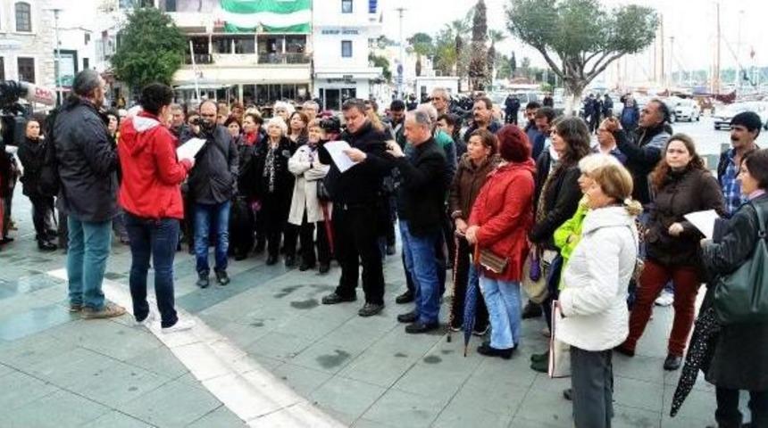 Bodrum'da &Ccedil;ocuk Tacizine Tepki Eylemi