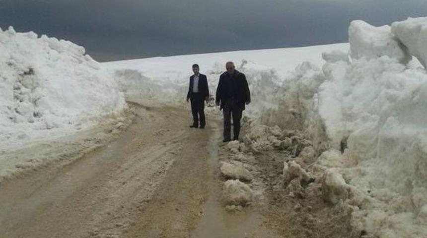 Adilcevaz'da Kardan Kapanan Yollar A&ccedil;ılıyor