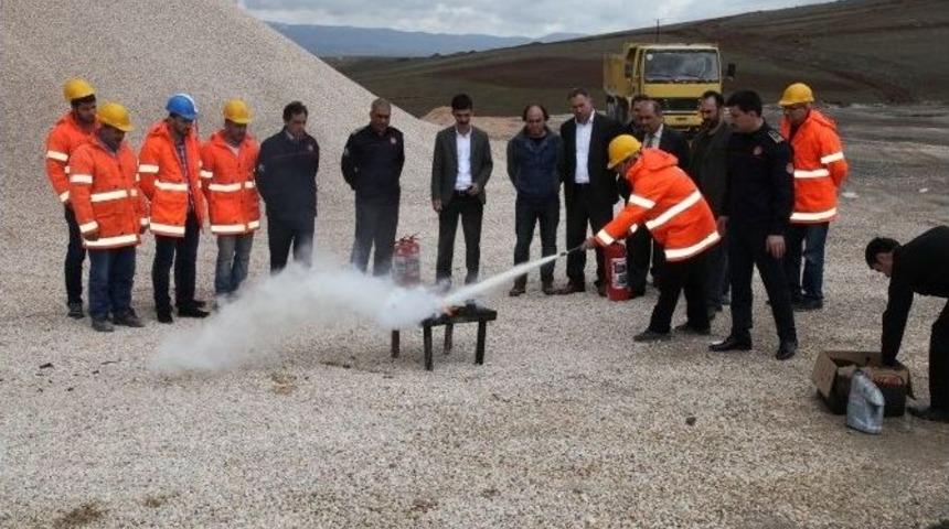 Elazığ Belediyesinden Yangın Tatbikatı