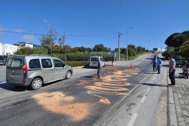 Motosiklet Sürücüleri Zor Anlar Yaşadı