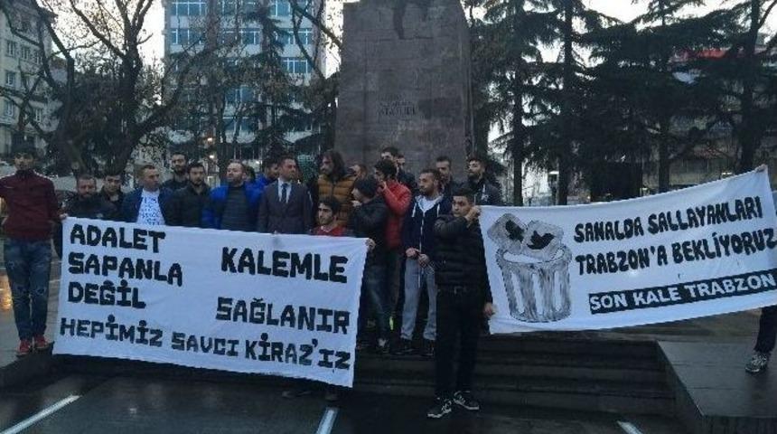 Trabzonsporlu Taraftarlar Savcı Kiraz&rsquo;a Yapılan Ter&ouml;r Saldırısını Protesto Etti