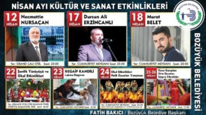 Boz&uuml;y&uuml;k&rsquo;te Nisan Ayı K&uuml;lt&uuml;r Ve Sanat Etkinlikleri