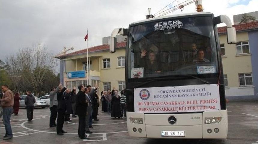&Uuml;&ccedil;&uuml;nc&uuml; &Ccedil;anakkale Kafilesi Uğurlandı