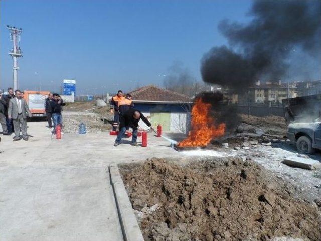 Yangın Söndürme Eğitimi Aldılar