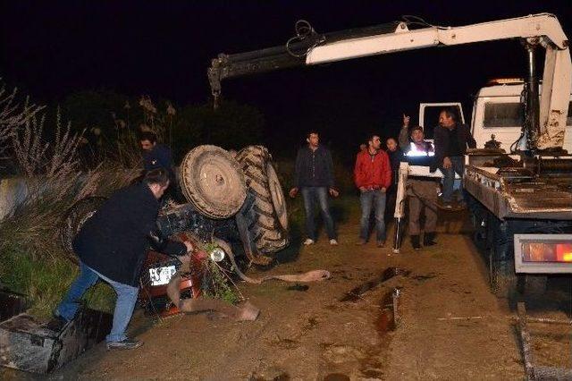 Nazilli’de Traktör Kanala Uçtu: 1 Ölü