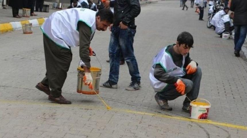 Cudi-der’den Kaldırım Boyama Çalışması