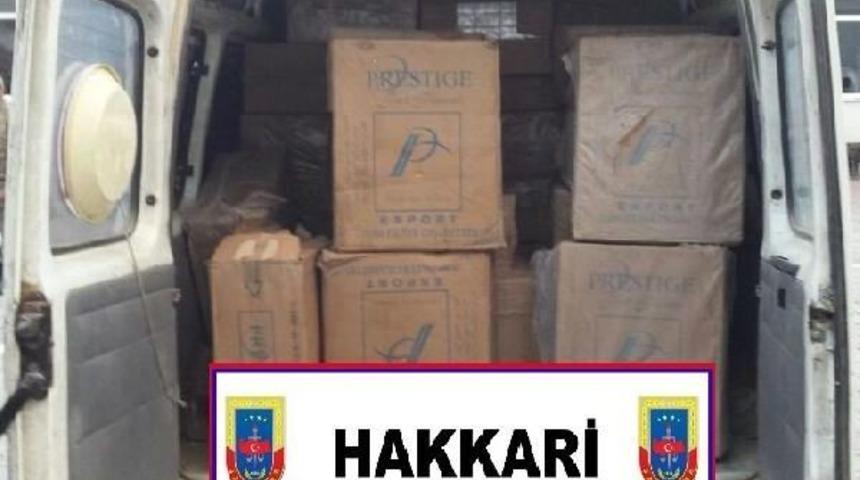 Y&uuml;ksekova'da Ka&ccedil;ak Sigara Ve Nargile T&uuml;t&uuml;n&uuml; Ele Ge&ccedil;irildi