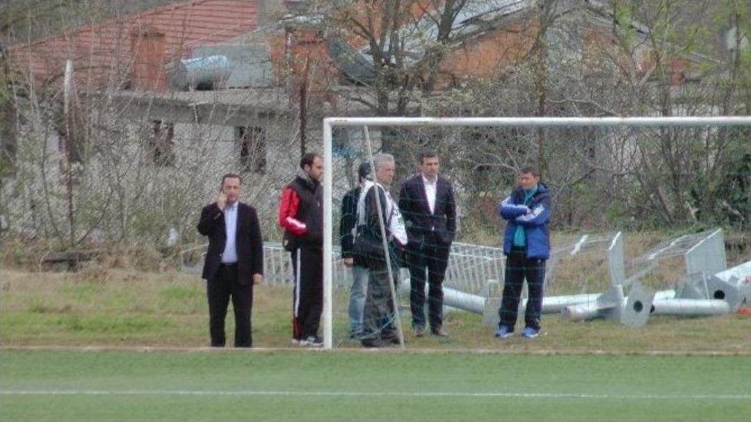 Ak&ccedil;akoca Şehir Stadının Işıklandırma &Ccedil;alışması Başladı