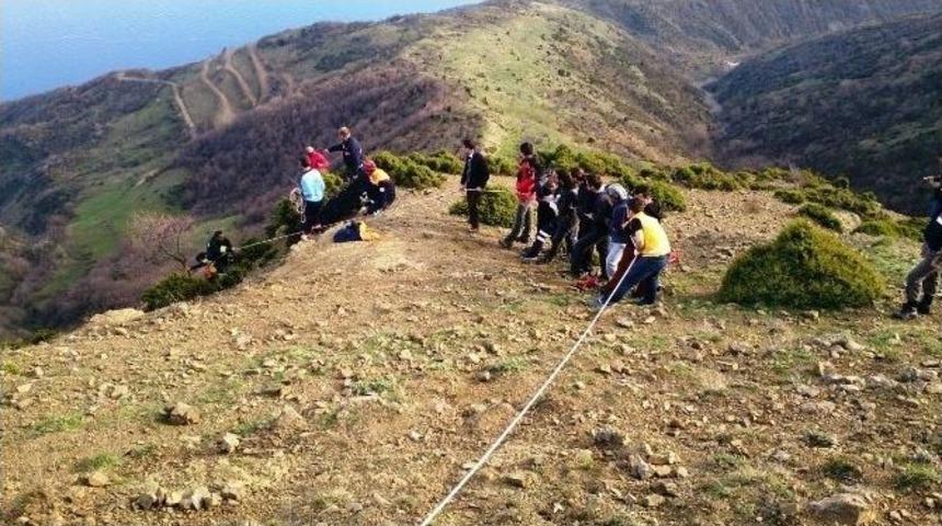 Tekirdağ&rsquo;da 600 Metreden Yere &Ccedil;akılan Paraş&uuml;t&ccedil;&uuml;n&uuml;n Kurtarılma Anı Kamerada