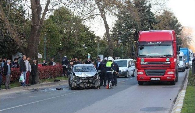 Ordu’da Otomobil Direğe Çarptığı: 1 Yaralı