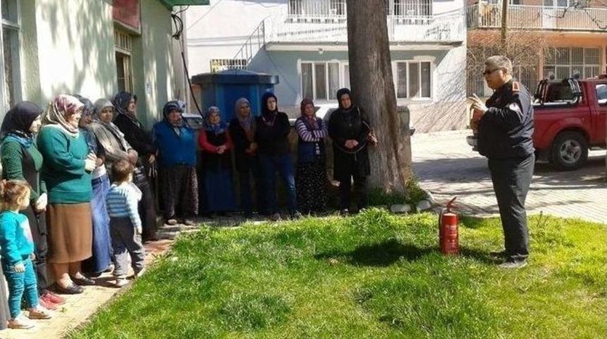 İtfaiyeden Ev Hanımlarına Yangın Eğitimi