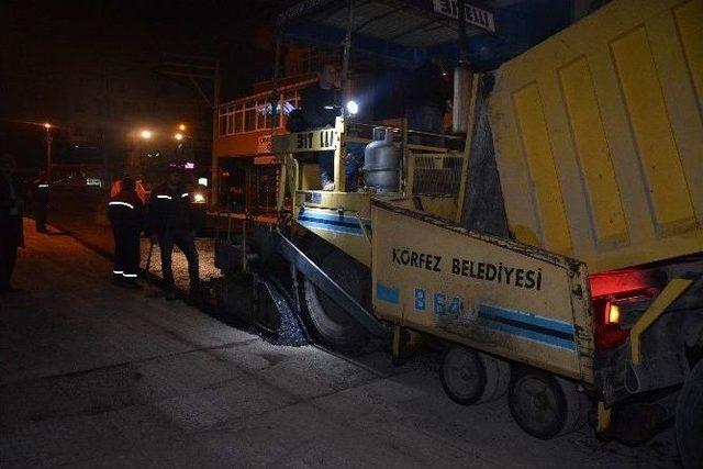 Körfez’de Asfalt Çalışmaları Devam Ediyor