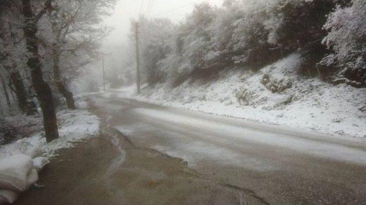Turgutlu’nun Köylerine Kar Yağdı