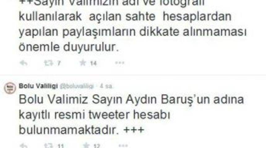 Bolu Valiliğinden Twitter A&ccedil;ıklaması