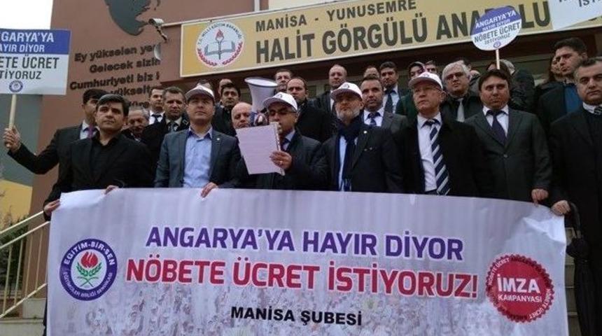 Eğitim Bir Sen&rsquo;den &lsquo;angaryaya Hayır, N&ouml;bete &Uuml;cret&rsquo; Eylemi