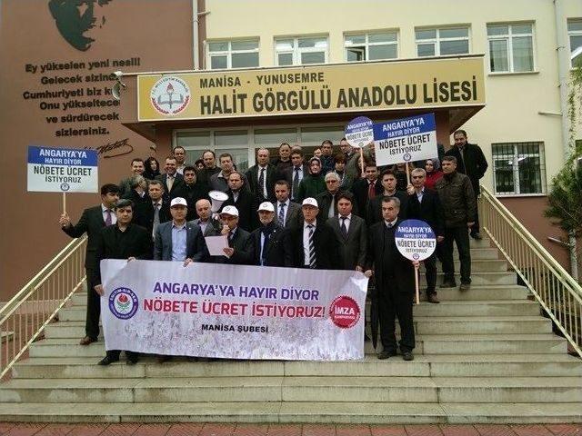 Eğitim Bir Sen’den ‘angaryaya Hayır, Nöbete Ücret’ Eylemi