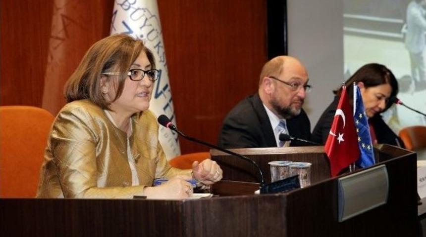 Başkan Şahin Ve Stk Temsilcileri, Ap Başkanı Schulz&rsquo;a Suriyelileri Anlattı