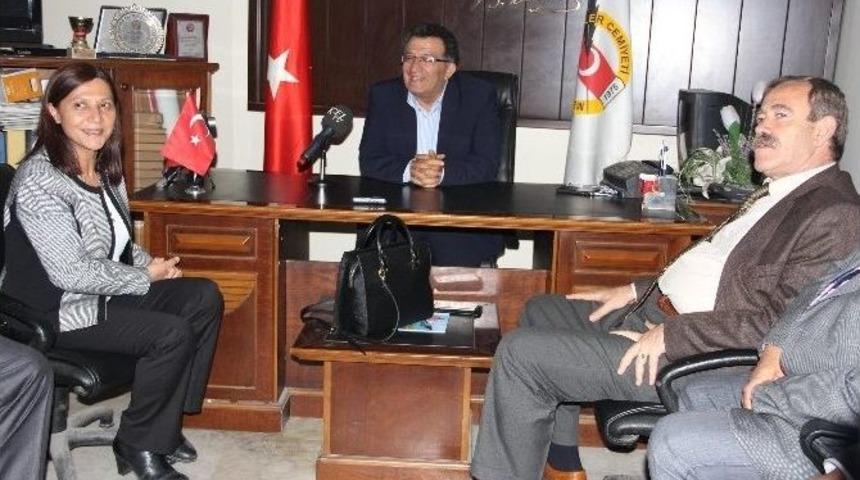 Akdeniz Belediyesi Eş Başkanları Mutlu Ve T&uuml;rk&rsquo;ten Mgc Y&ouml;netimine Ziyaret