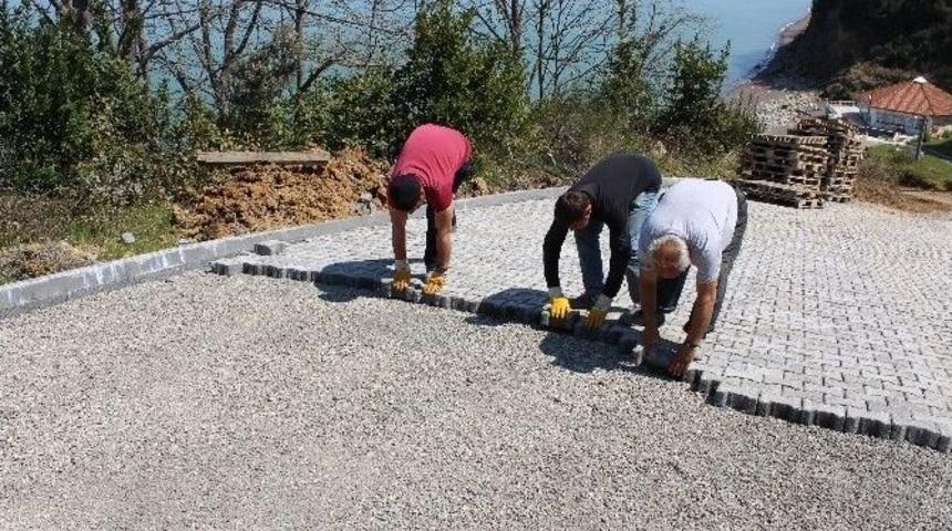 Ak&ccedil;akoca&rsquo;da Kilit Parke &Ccedil;alışmaları Başladı