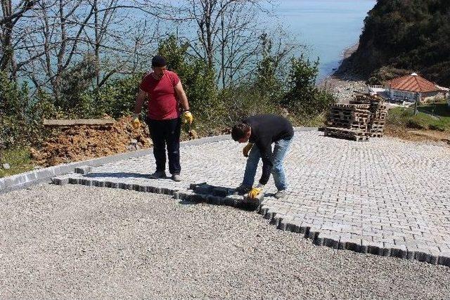 Akçakoca’da Kilit Parke Çalışmaları Başladı