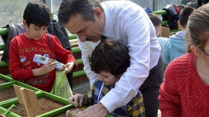 Miniklerin &Ccedil;i&ccedil;ek Ve Sebze Ekim Heyecanı