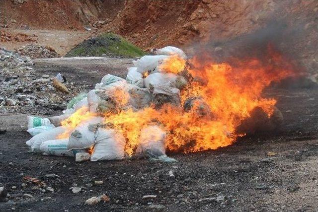 Beyşehir G&ouml;l&uuml;nde Toplanan Yasak Ağlar İmha Edildi 3
