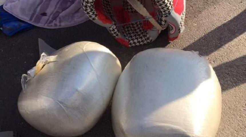 Yolcu Otob&uuml;s&uuml;nde 23 Kilo 800 Gram Esrarla Yakalandı