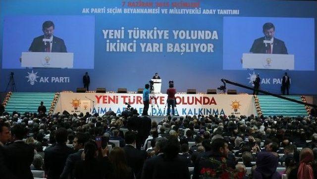 Başbakan Davutoğlu Ak Parti&rsquo;nin Se&ccedil;im Beyannamesini A&ccedil;ıkladı 1
