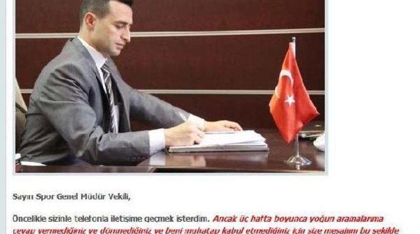Kaymakamı'ndan Spor Genel M&uuml;d&uuml;r Vekili'ne: Padişah Mısın?