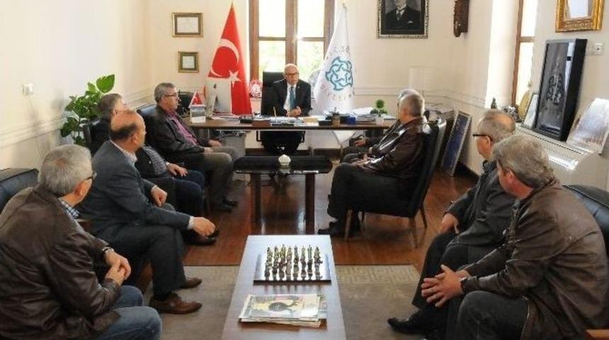 100. Yıl Sanayi Esnafından S&uuml;leymanpaşa Belediye Başkanı Eşkinat&rsquo;a Ziyaret