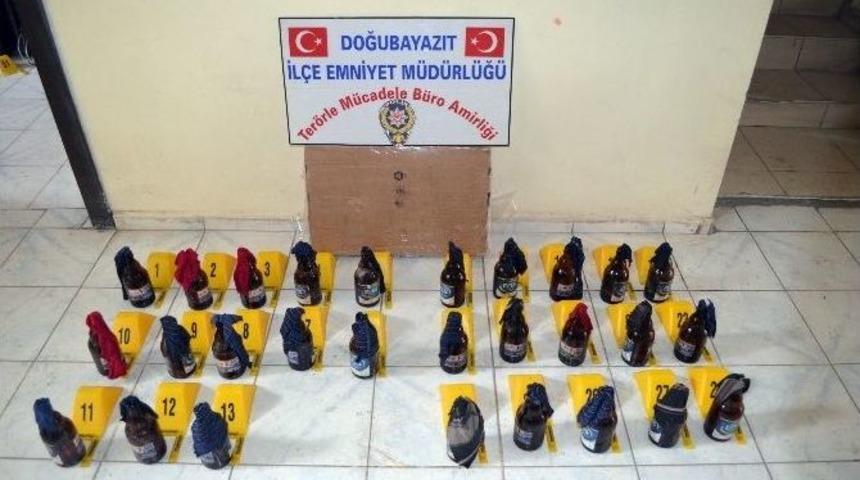 Ağrı’da 52 Adet Molotof Bombası Ele Geçirildi