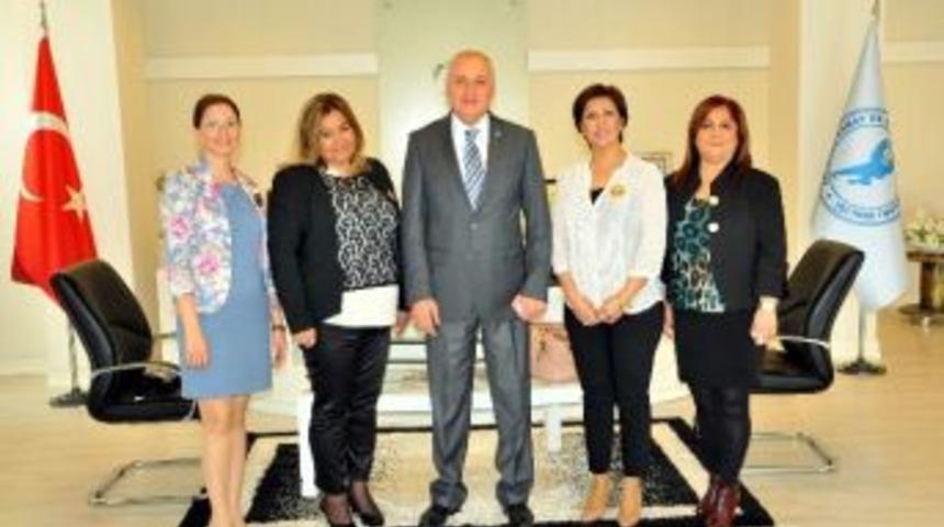 T&uuml;rk Kadınlar Konseyi Derneği&rsquo;nden Aesob Başkanı Sevim&ccedil;ok&rsquo;a Ziyaret
