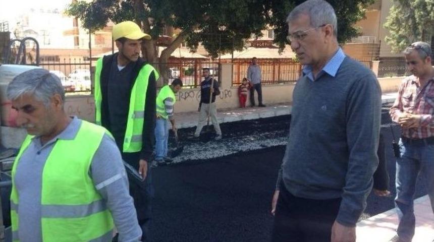 Mezitli&rsquo;de Asafalt &Ccedil;alışmaları Hız Kazandı