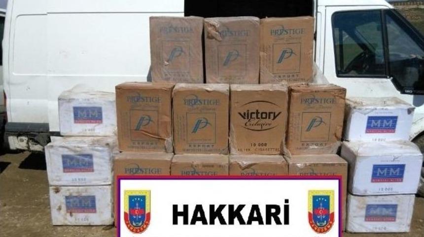 Hakkari&rsquo;de 69 Bin 500 Paket Ka&ccedil;ak Sigara Ele Ge&ccedil;irildi