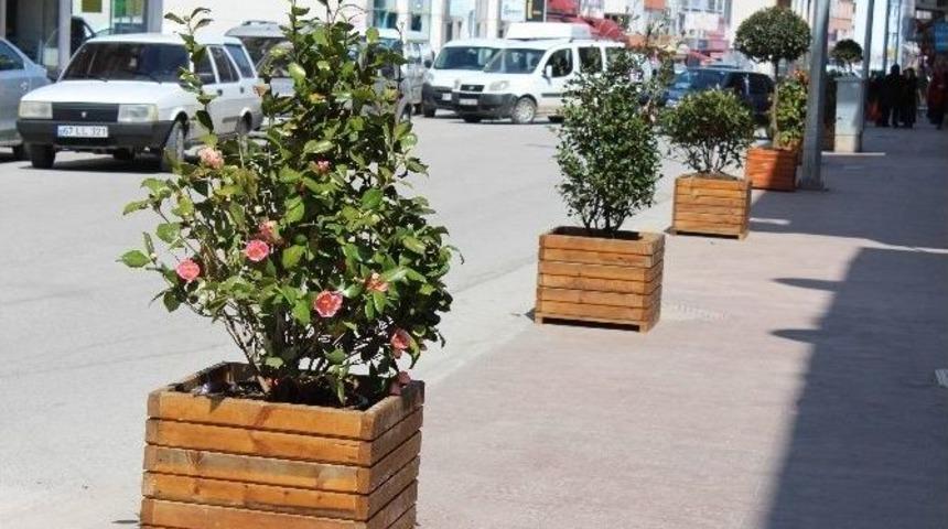 Ak&ccedil;akoca Bahadır Yal&ccedil;ın Caddesi &Ccedil;i&ccedil;eklerle Renklendi