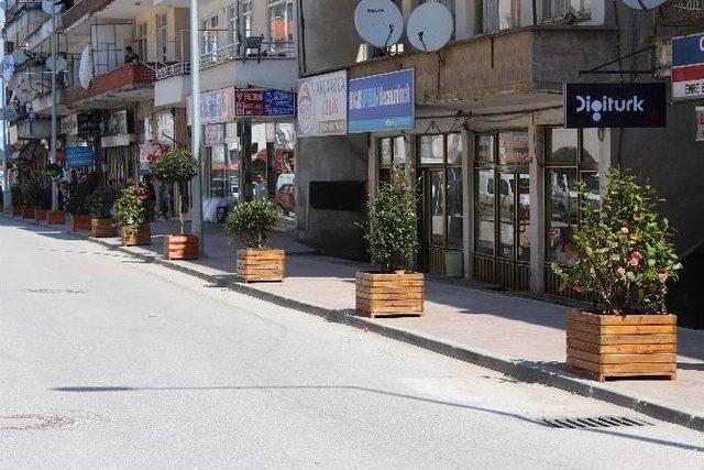 Akçakoca Bahadır Yalçın Caddesi Çiçeklerle Renklendi