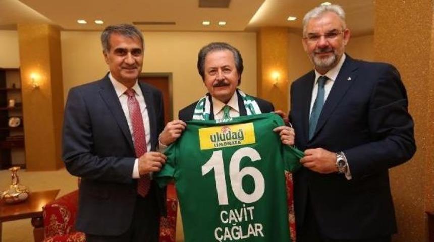 Başkan B&ouml;l&uuml;kbaşı Ve Şenol G&uuml;neş'ten Cavit &Ccedil;ağlar&rsquo;A Ziyaret