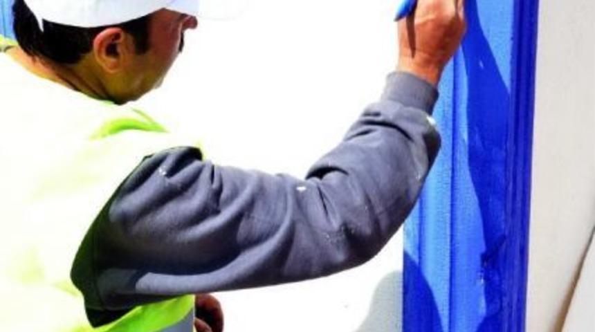 Bodrum'daki Ev Ve Işyerleri Tescilli Rengi Maviye B&uuml;r&uuml;n&uuml;yor