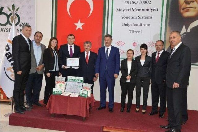 Kayseri Şeker Ts Iso 10002 