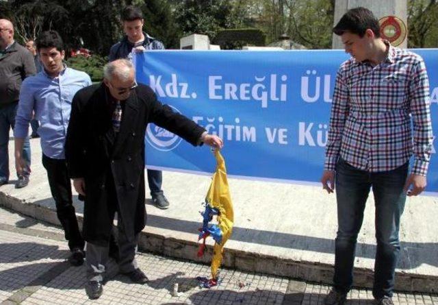 Ereğli'deki Yürüyüşte Ermenistan Bayrağı Yakıldı