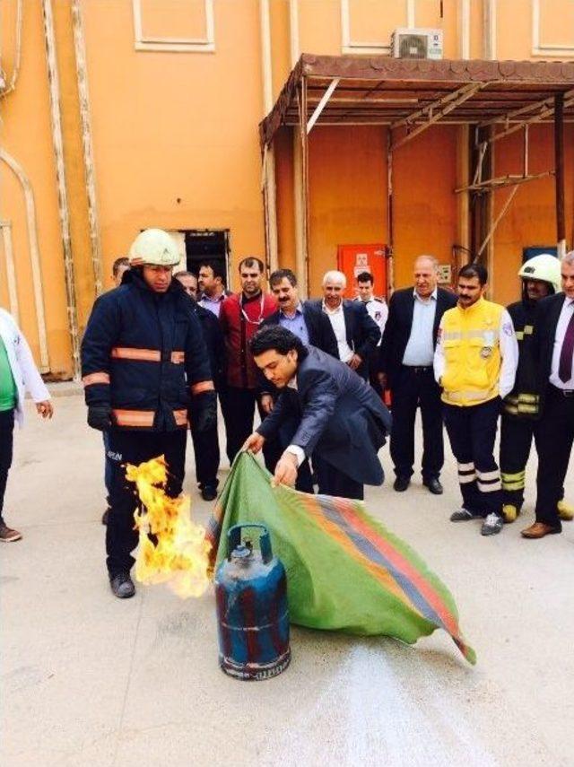 Kızıltepe’de Yangın Tatbikatı