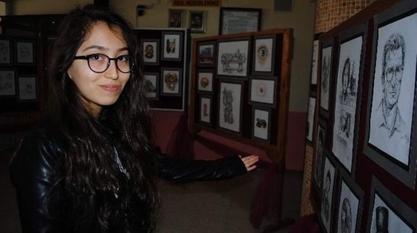 Liseli Mihriban&rsquo;dan Resim Sergisi