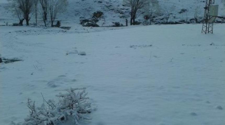 Sason G&uuml;ne Kar Yağışı İle Uyandı