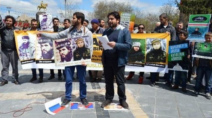 Kayseri&rsquo;de Rusya Protestosu