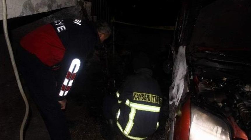 Park Halindeki Ara&ccedil; İle Elektrikli Motor Yandı