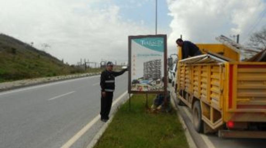 İzinsiz Tabelalar Kaldırılıyor