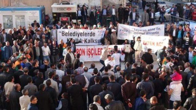 Şanlıurfa'da Taşeron Işçiler, Kadro Istedi